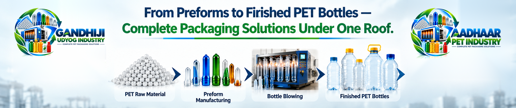 Gandhiji Udyog Industry and Aadhaar PET Industries complete PET packaging solution